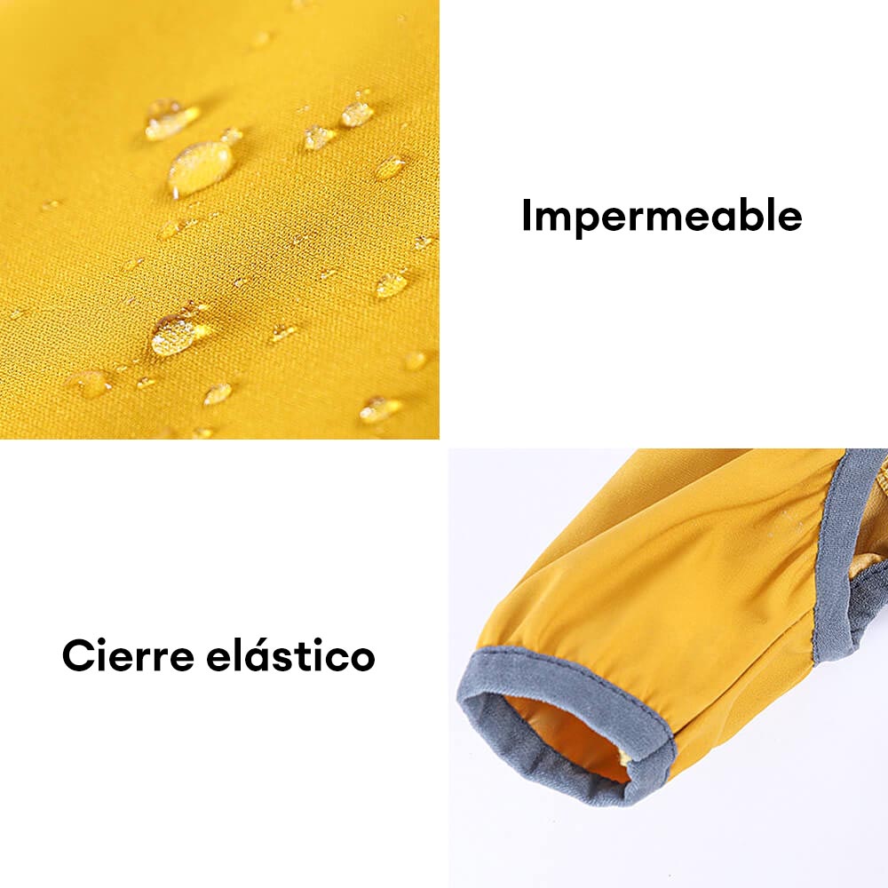 Elegante impermeable ajustable con tiras reflectantes para perros con capucha