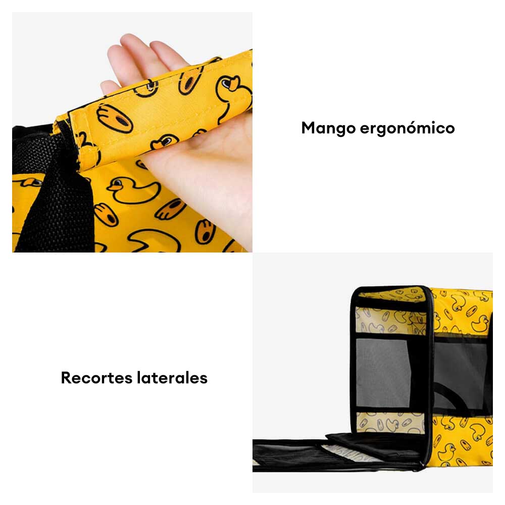 Bolsa transportadora plegable ligera para perros y gatos de malla transpirable