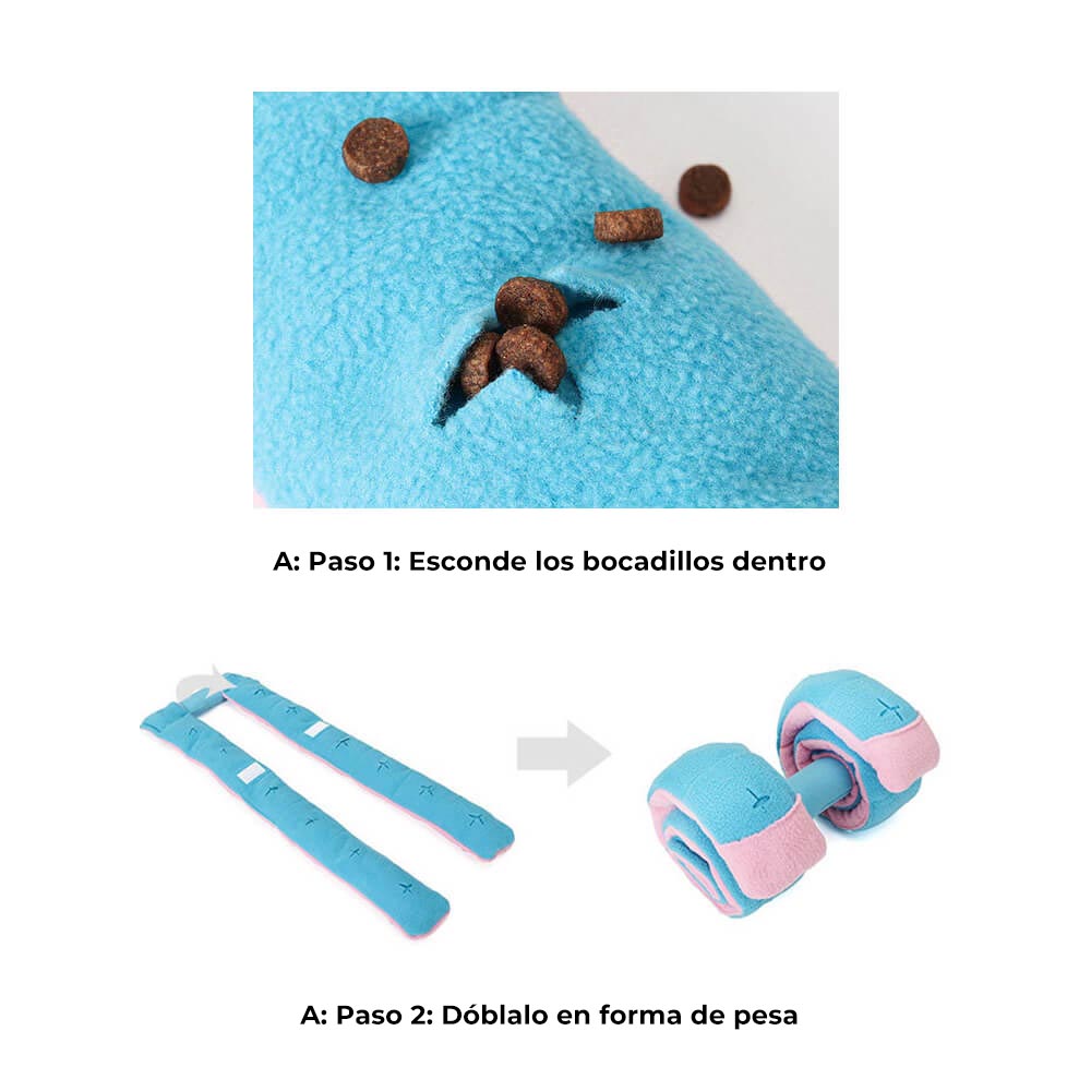 Puzzle Dispensador de comida Juguete interactivo para tratar con mancuernas para perros