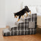 Plush Plaid High-Density Sponge Removable Pet Ramp Stairs - ComfyClimb