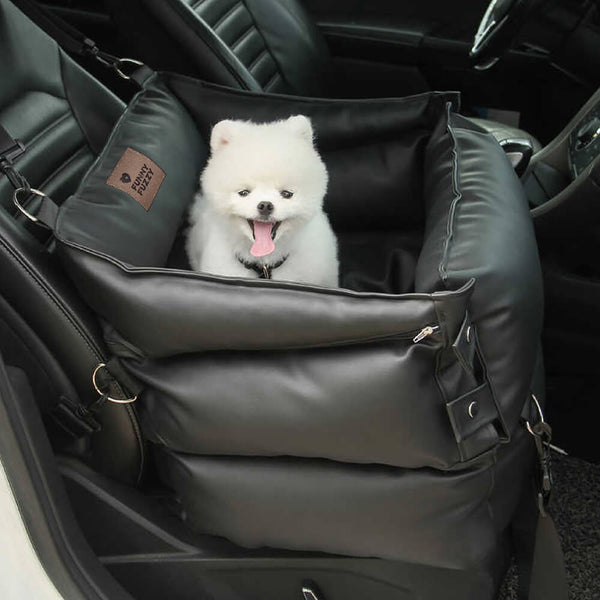 Cama de asiento para el automóvil para mascota de cuero completo - Fuerte