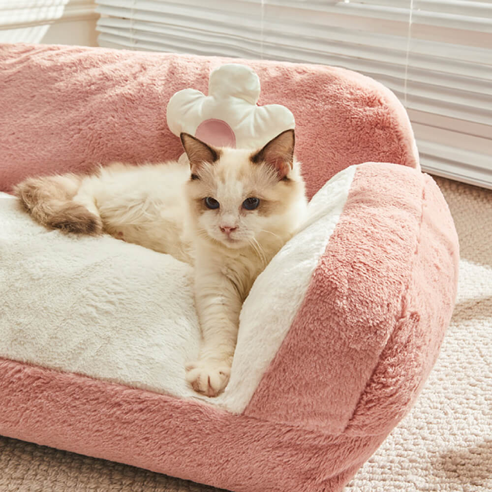 Sofá cama de gato cálido de felpa de ocio de moda
