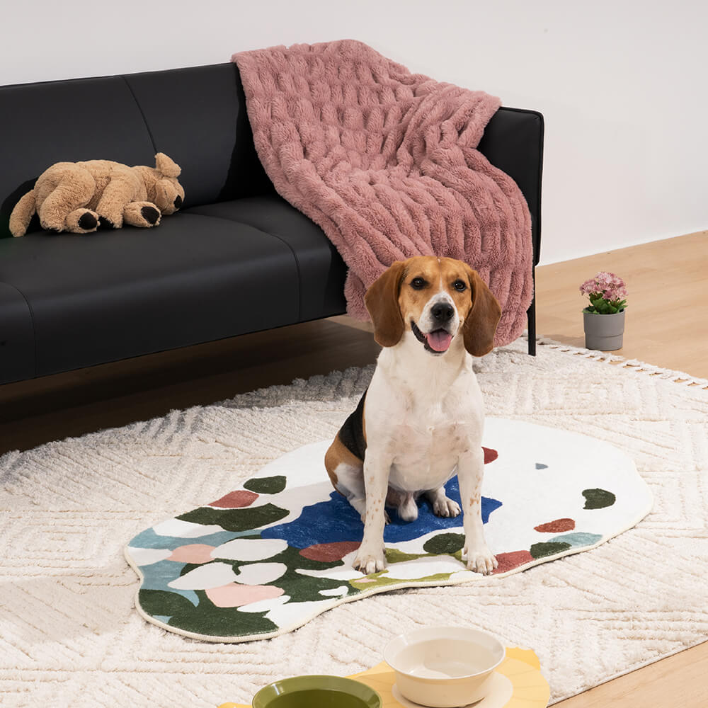 Alfombra para mascotas con diseño de heterotipo de bosque verde