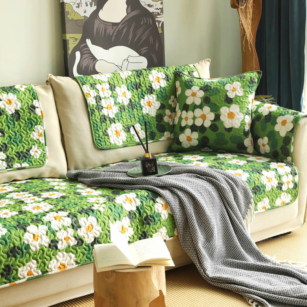Funda de sofá protectora de muebles antirrayas floral súper suave